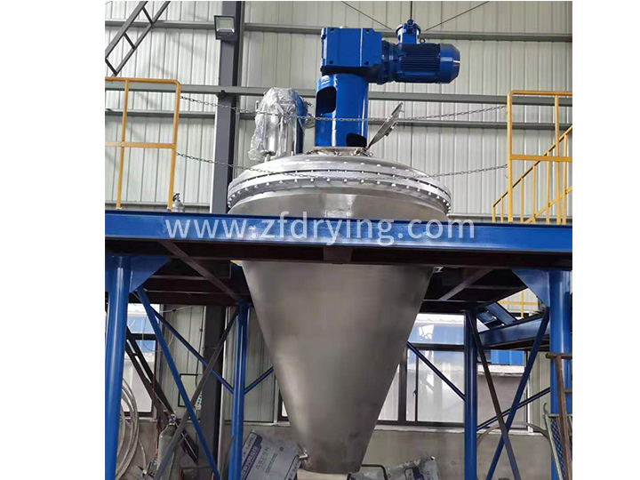 Cone shaped spiral belt mixed vacuum dryer