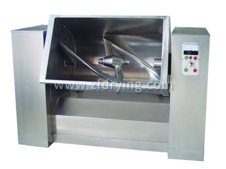 Trough type mixing machine