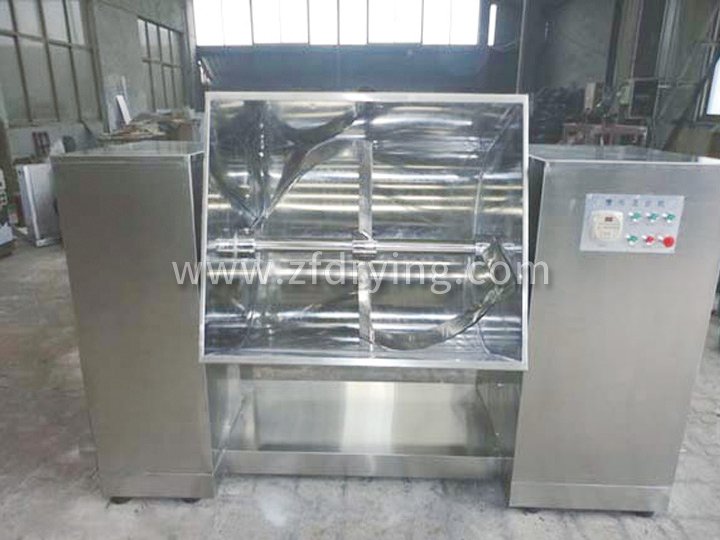 Trough type mixing machine